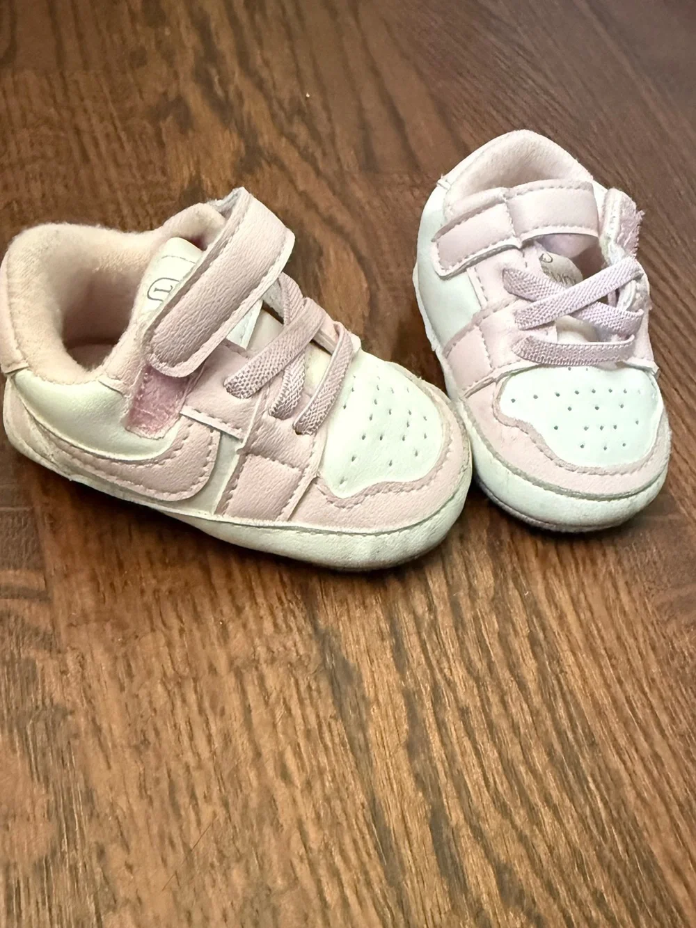 SHEIN Pink and White Baby Walker Sneakers
